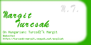 margit turcsak business card
